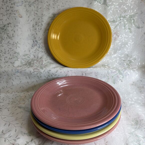 Fiesta Other - Fiesta Gold, 2 Pink, One Lt Yellow & 1 blue. All Five for $44.00 10 1/2 Inch